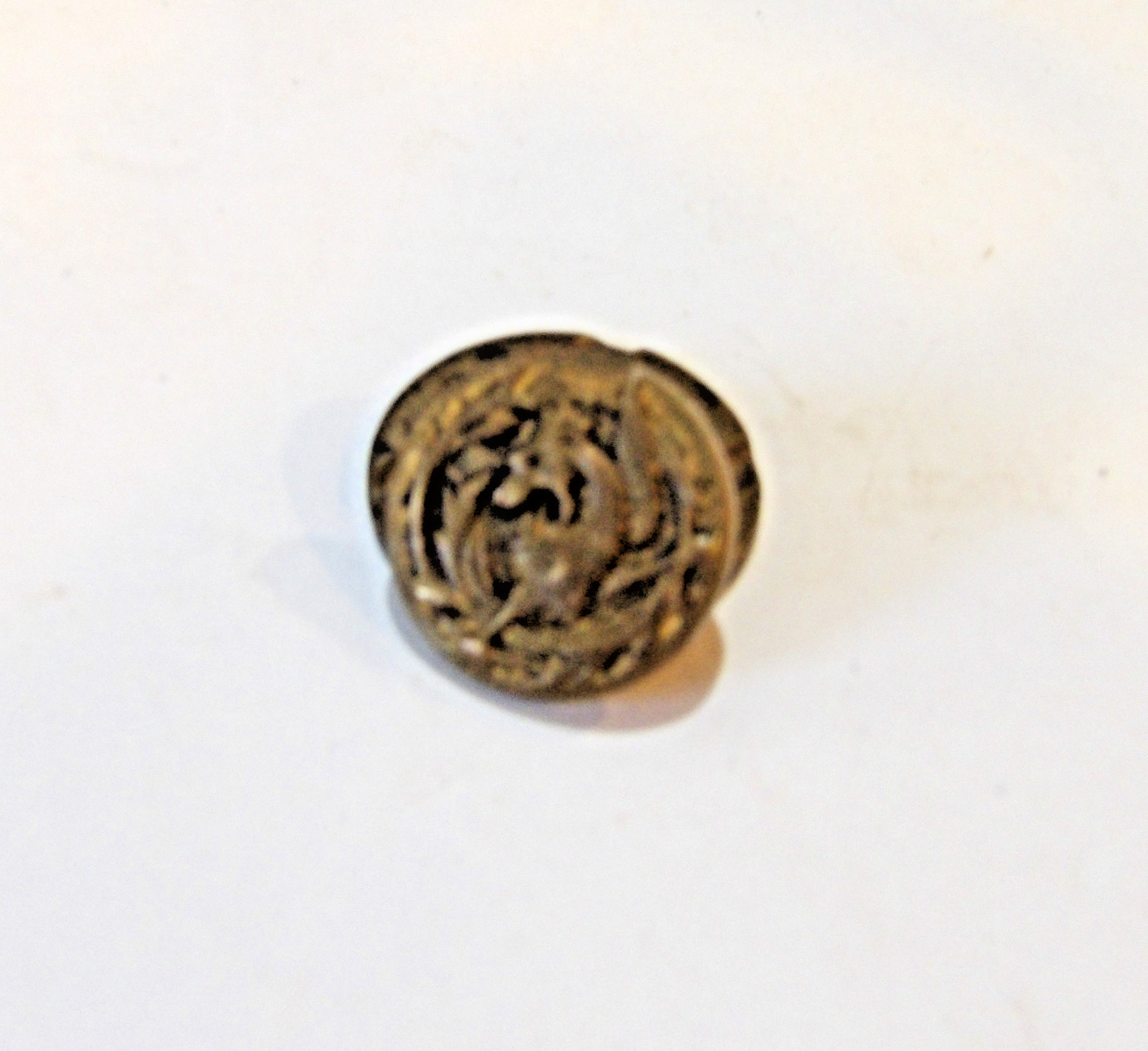 Vintage French Paris Bevete Metal Dragon Button