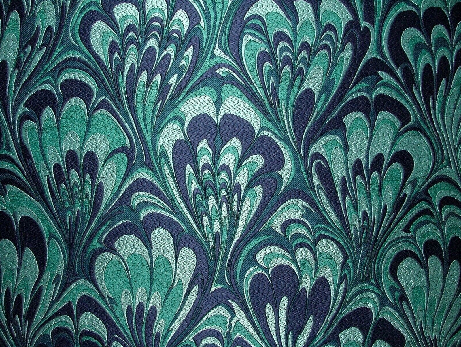 Art Deco Luxoria Sapphire Blue Woven Jacquard Curtain Upholstery Cushion Fabric