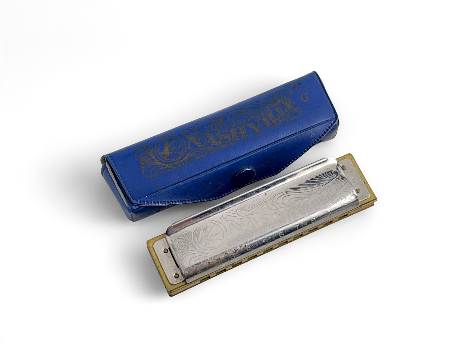 Vintage Kay Nashville C Harmonica with case diatonic 10-hole