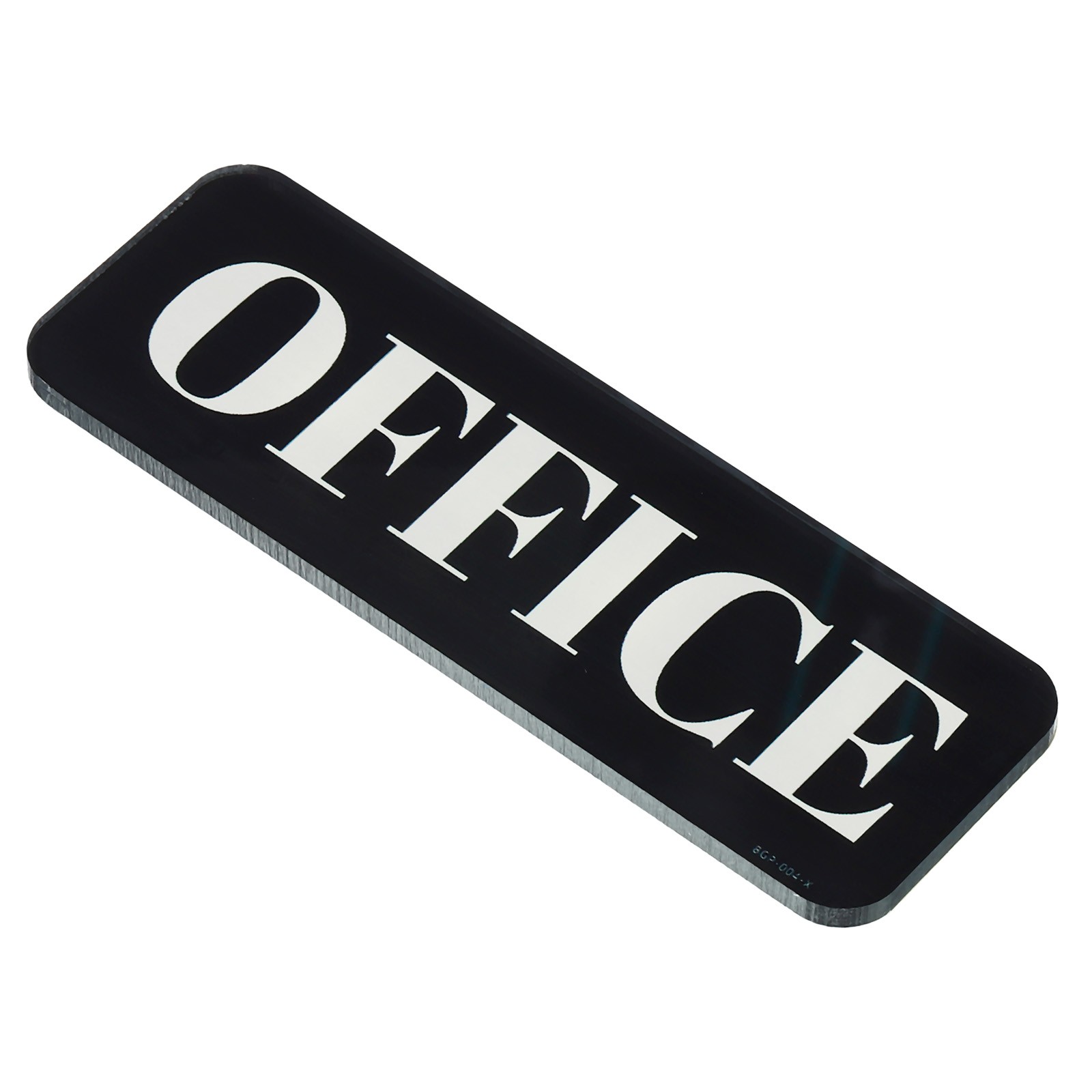 Office Sign, Acrylic 6"x2" Car Sticker Waterproof Sign Holder, Black