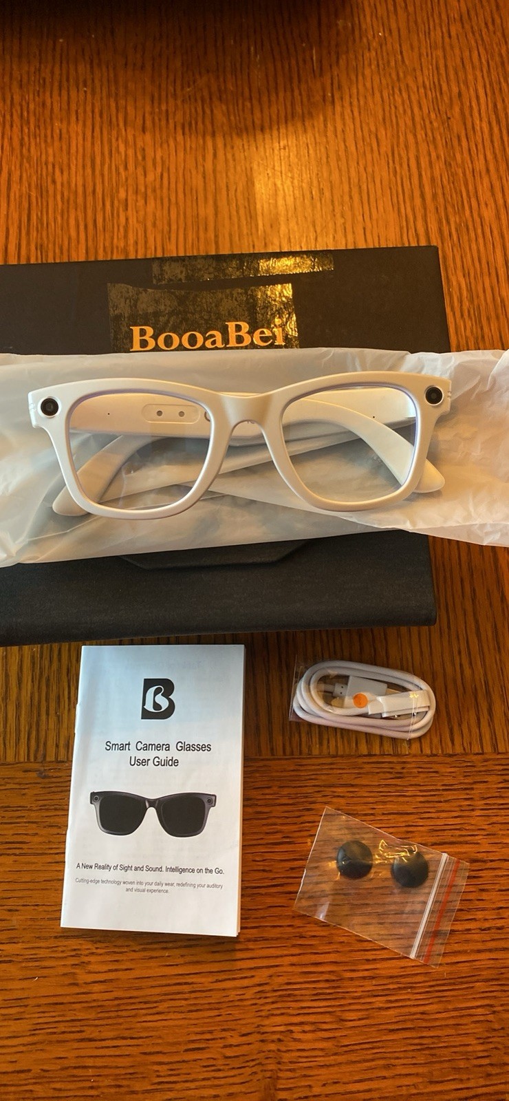 Booabei Smart AI Glasses 8MP 2K HD