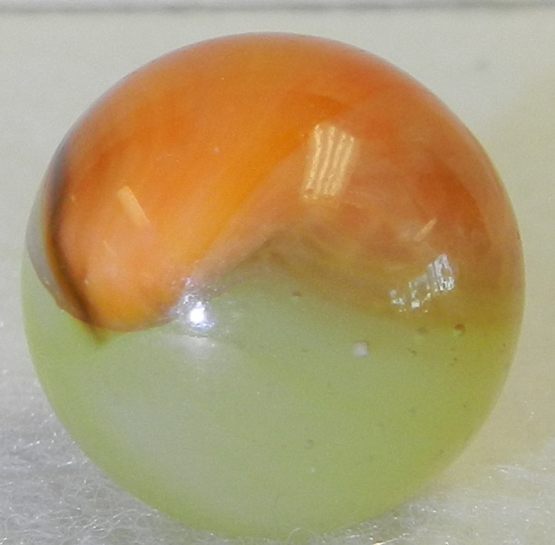 #20303m Vintage Akro Agate Moss Agate Marble .72 Inches *Mint*