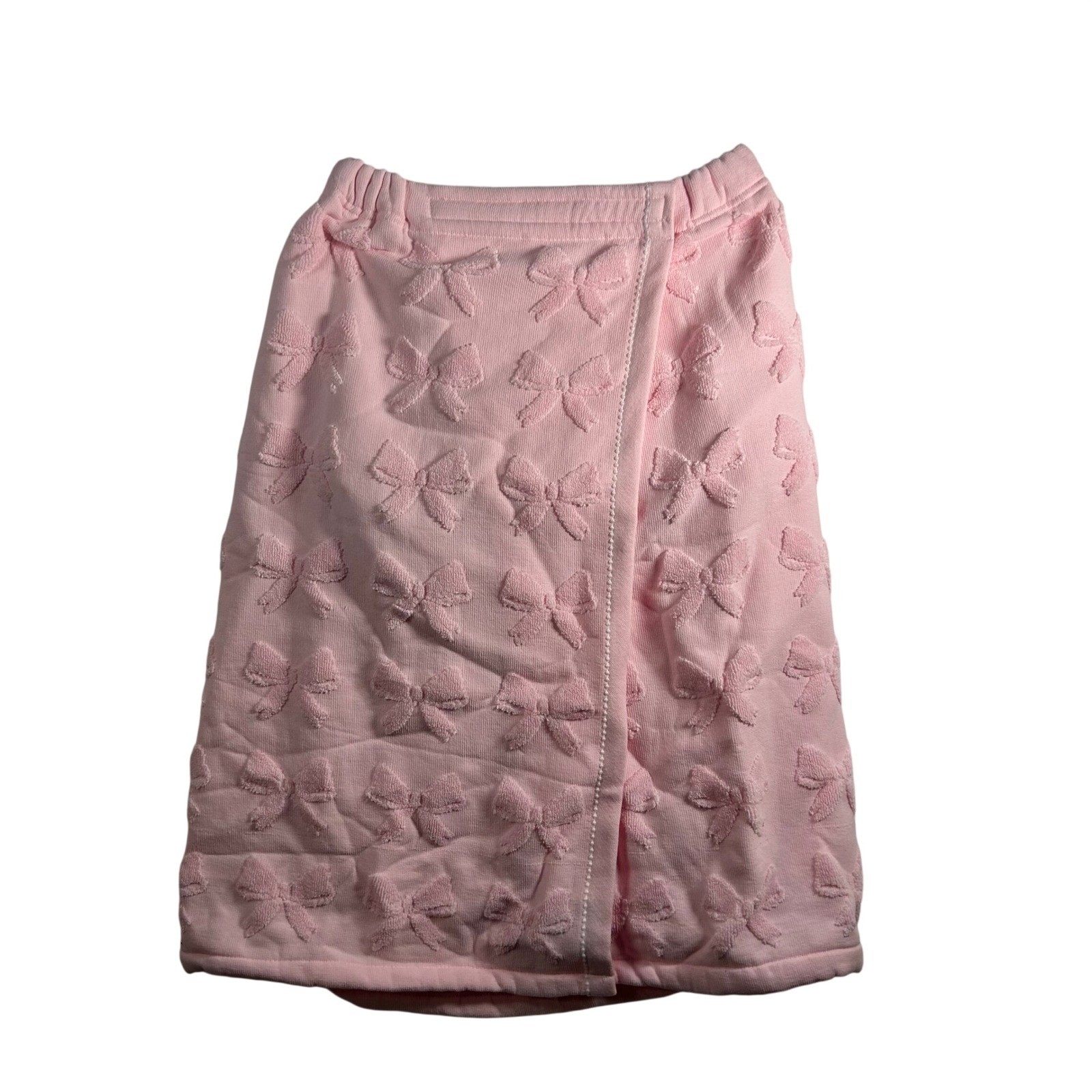 Caro Home Pink Bow Spa Towel Wrap One Size Terry Cloth Coquette
