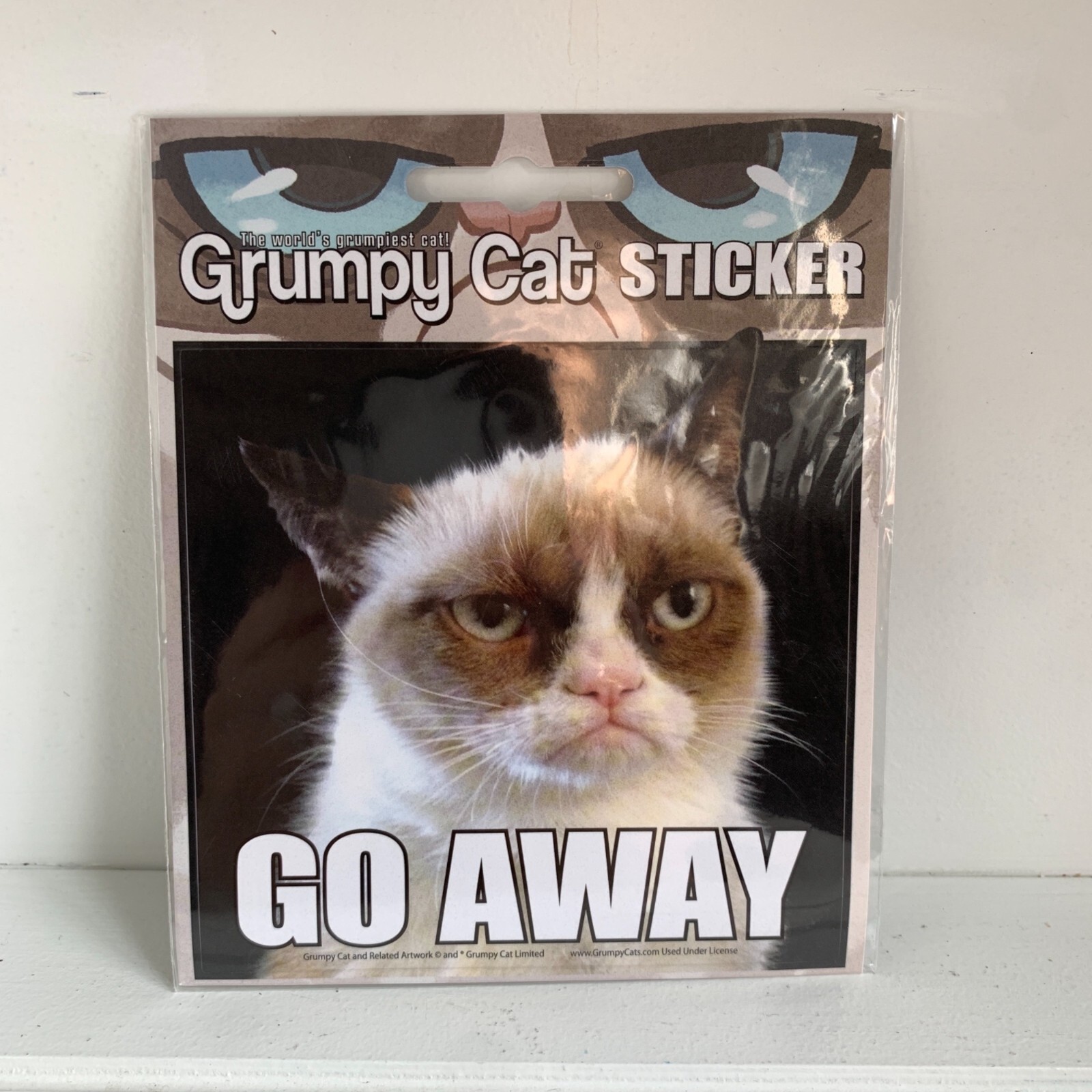 Grumpy Cat Go Away Sticker New Large