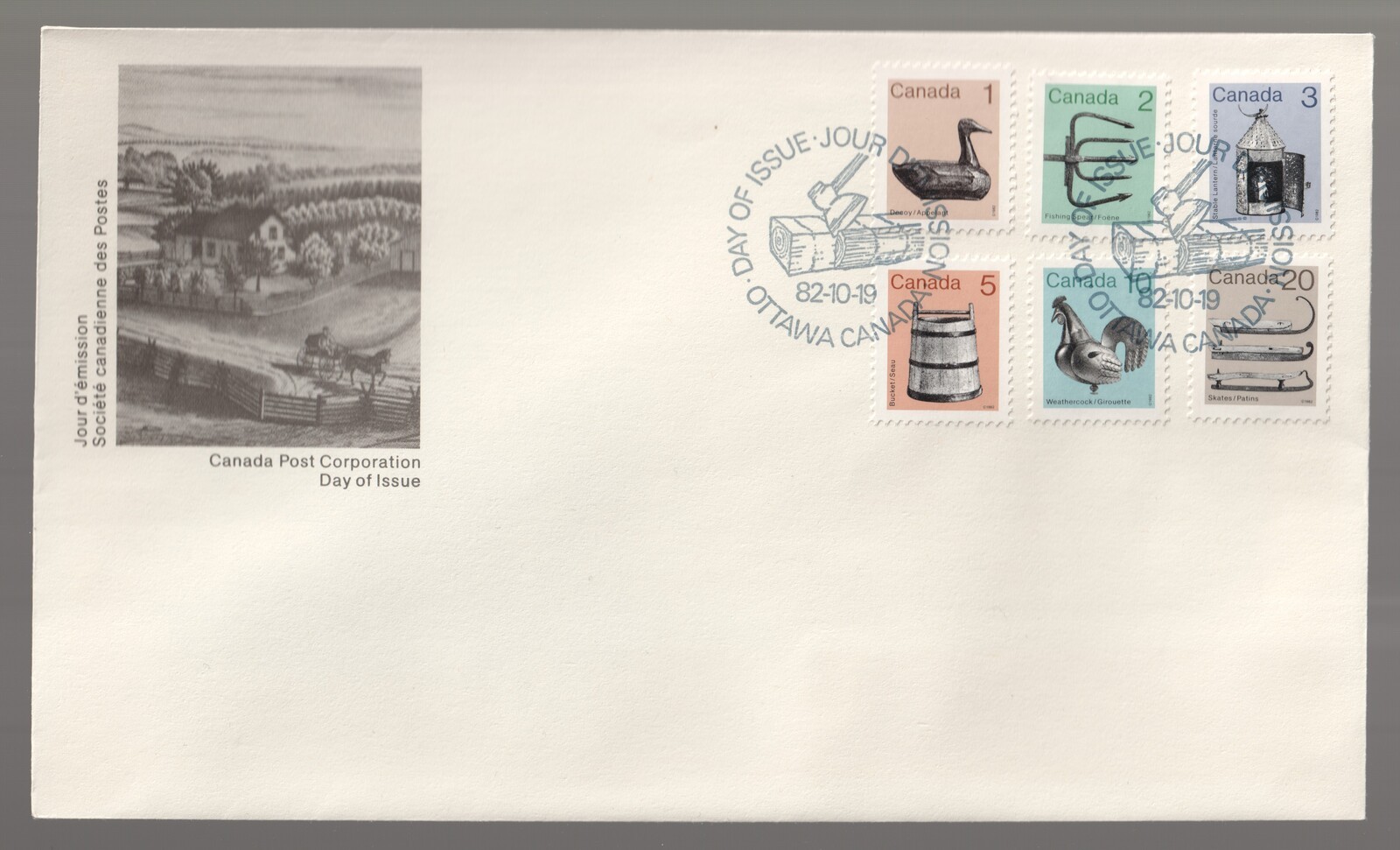 1982 Canada Heritage Artefacts FDC. First day Cover