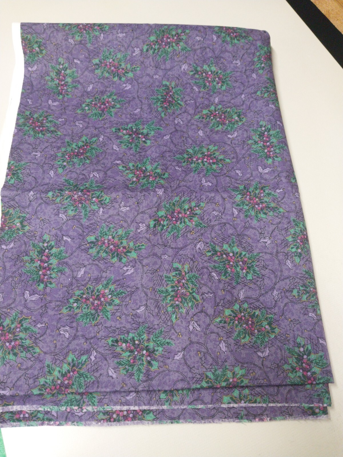 1 3/4 Yards Cotton Fabric Purple St. Nicole Design & Benartex
