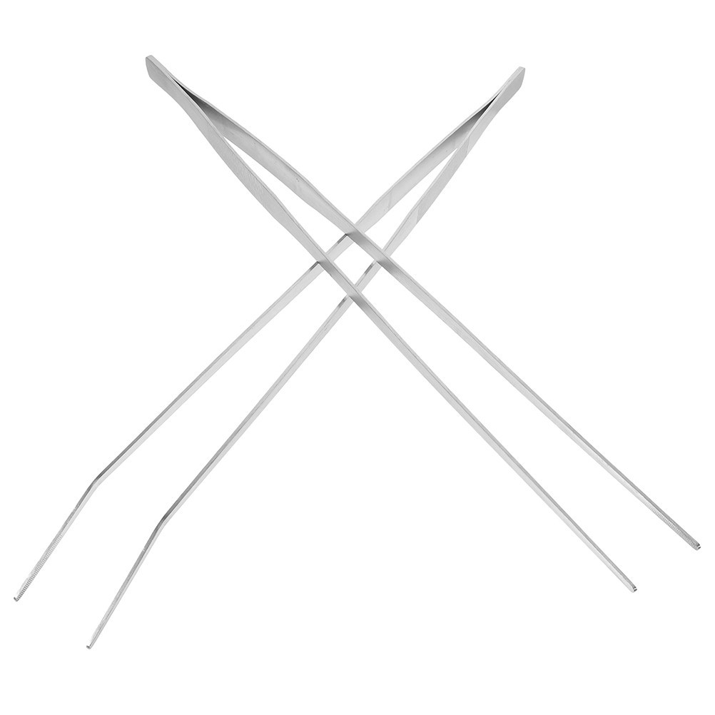 2pcs Extra Large Tweezers Portable Metal Feeding Tongs for Reptile Fish Long