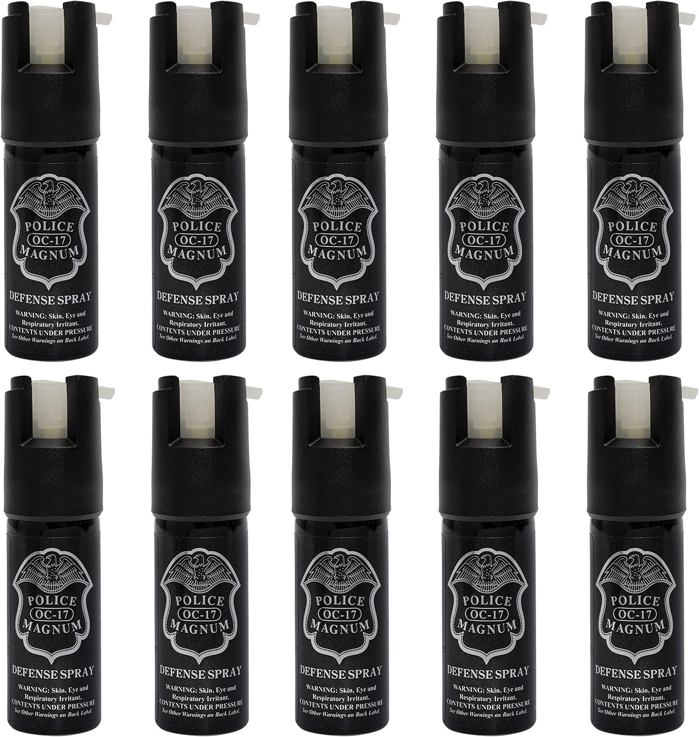 POLICE MAGNUM Mini Pepper Spray Self Defense Canisters- Max Heat Strength- Small