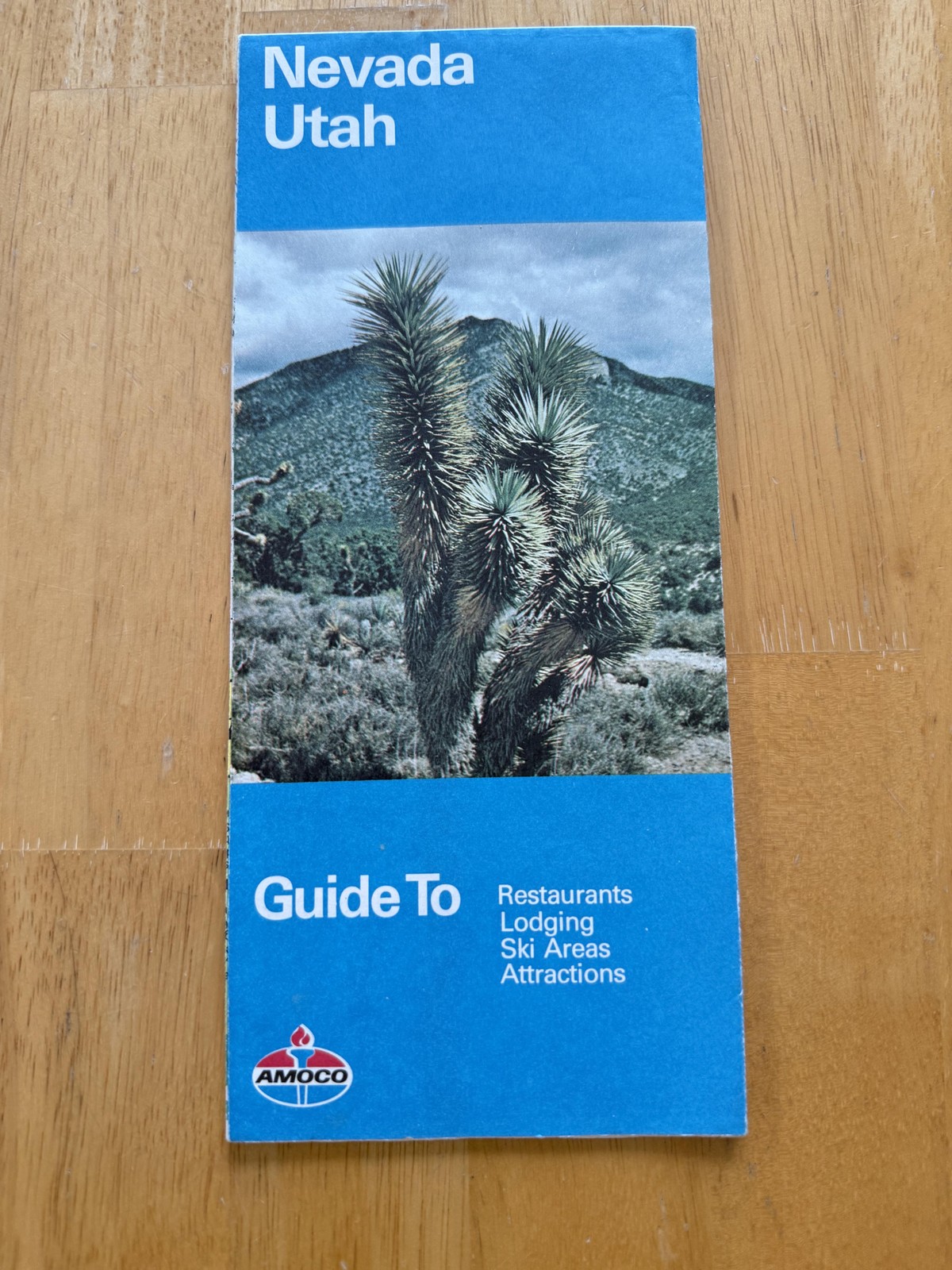 Vintage Amoco Nevada Utah Road Map Guide Restaurants Lodging Folded Brochure