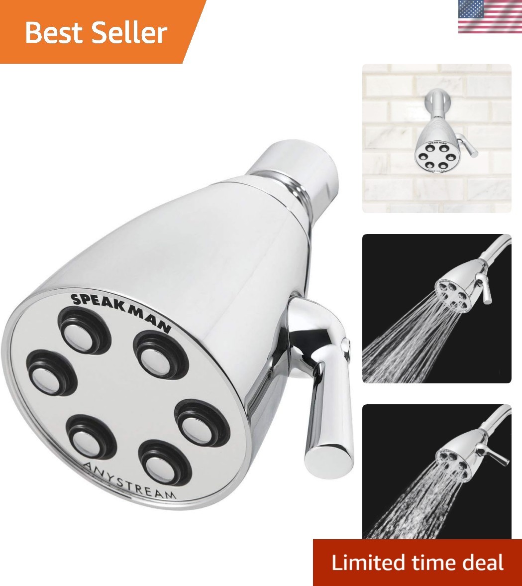 S-2252 Signature Icon Anystream Adjustable High Pressure Shower Head-2.5 GPM ...