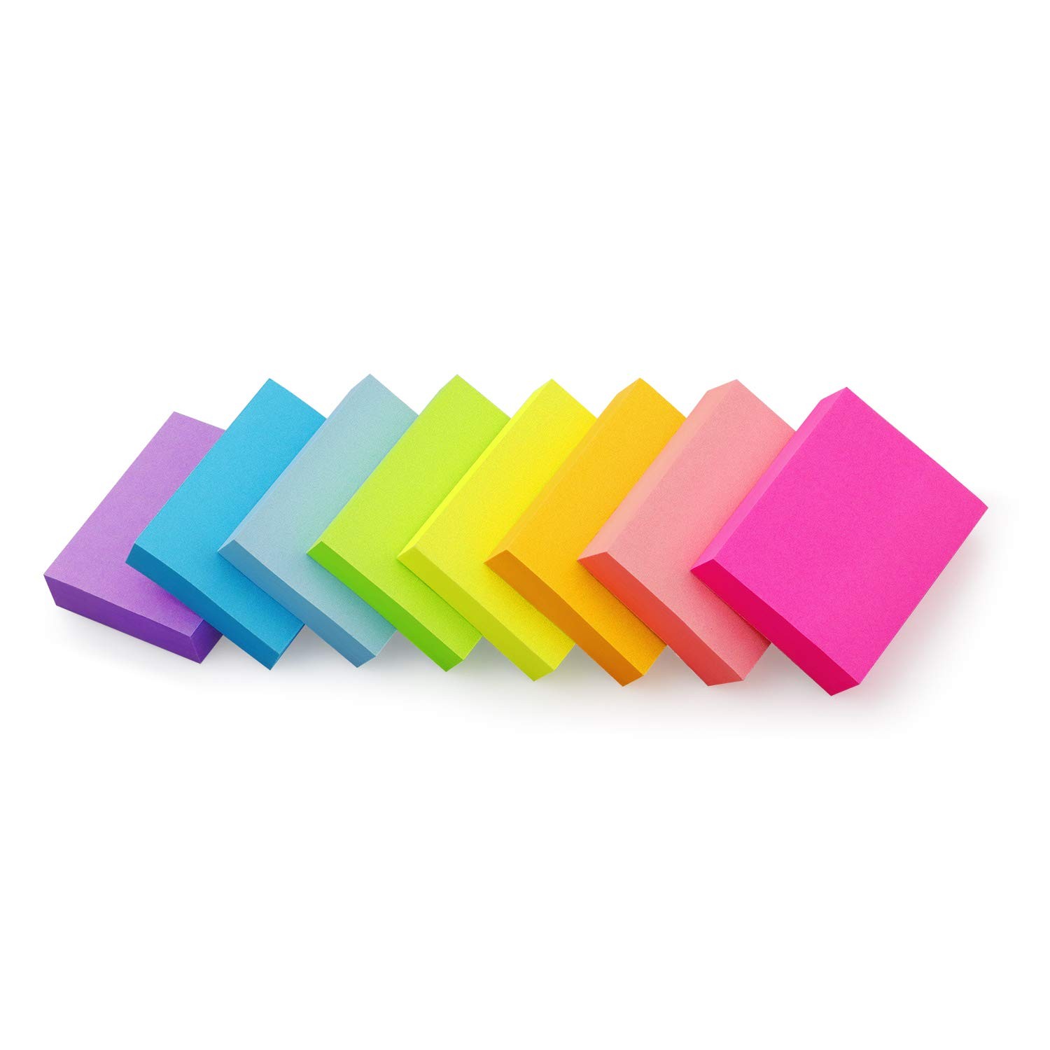 Winner Aura Sticky Notes 1.5x2 inch Bright Colors 1.5 x 2 in, 8 Pads 