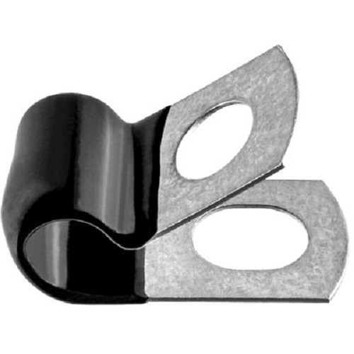 25 Closed Clamps 3/8" - Galvanized Vinyl Coated