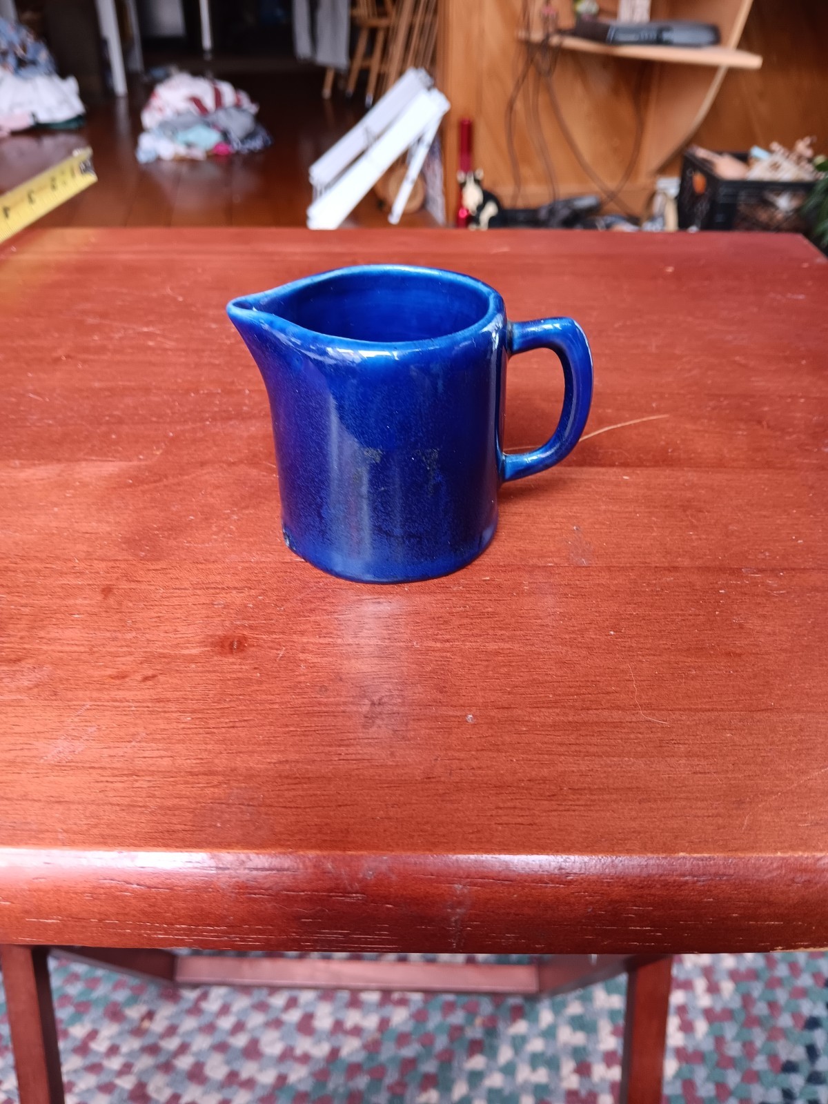 VTG JST & CO BLUE GLAZE CREAMER # 1981