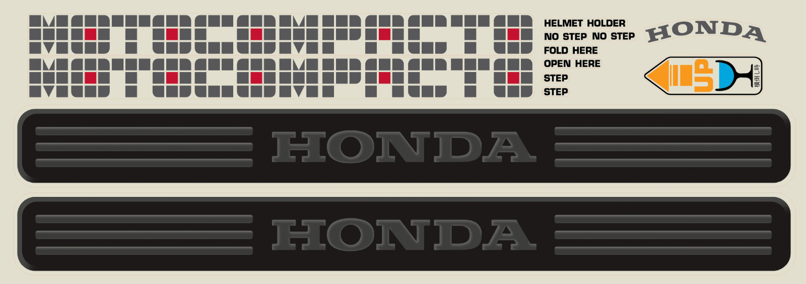 HONDA MOTOCOMPACTO DECALS