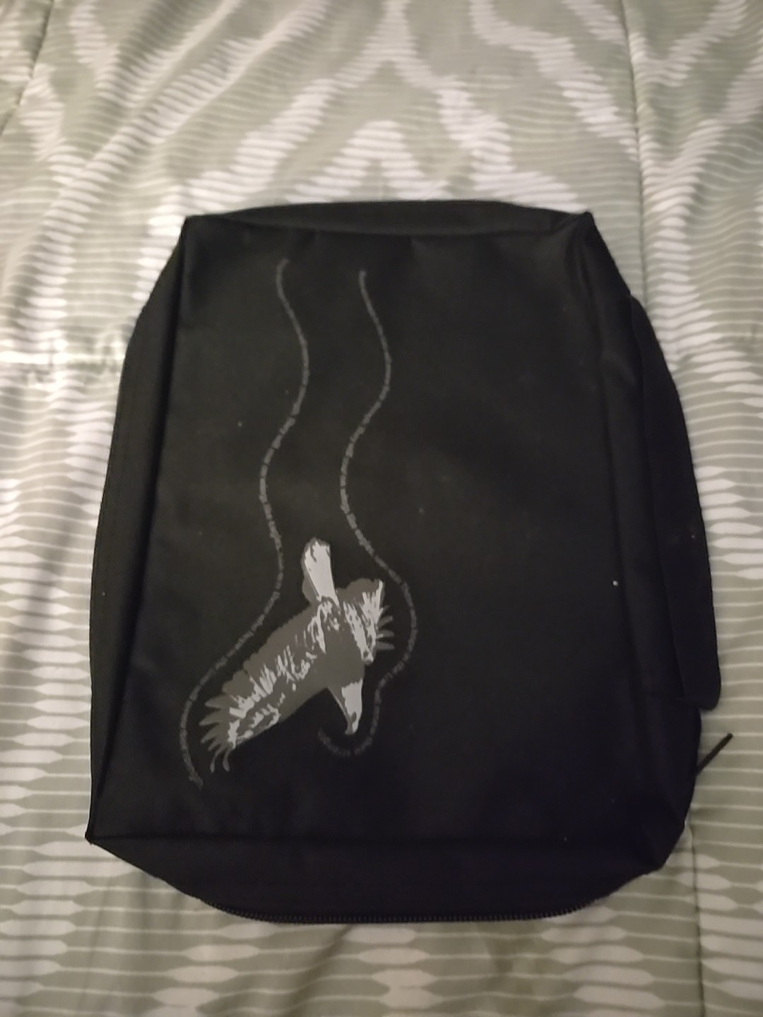 Bible Cover Canvas Black with Eagle B36