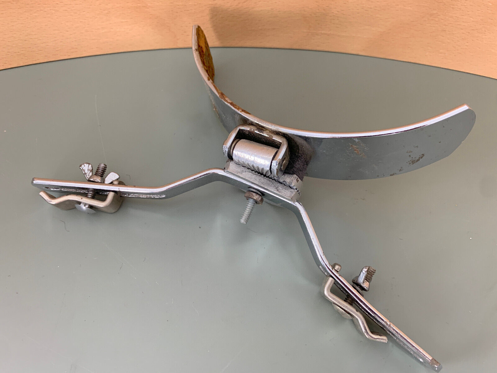 SLINGERLAND 30s 40s 50s Vtg LEG REST Part Marching Snare Drum Field Bracket Chrm