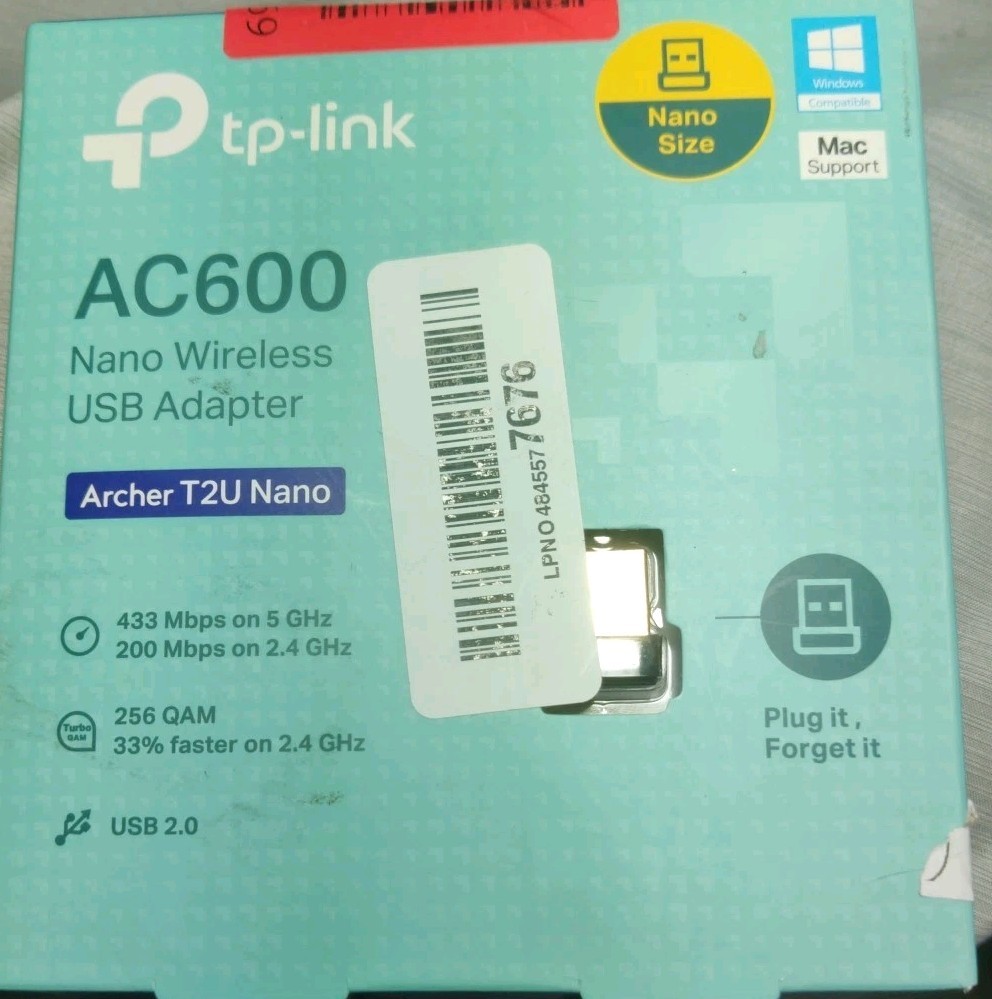 TP-LINK | Archer T2U Nano AC600 | Wireless USB Adapter | Nano Size | Complete