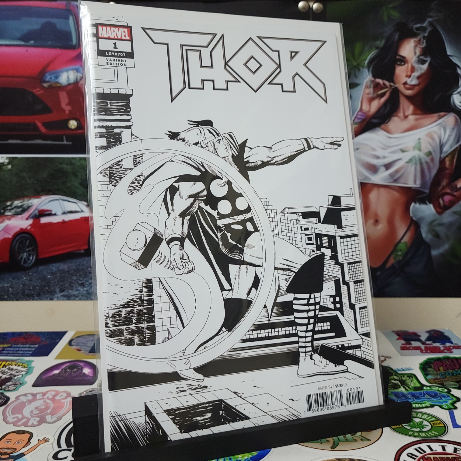 Thor #1 (2018) - Jack Kirby Remastered B&W 1:1000 Incentive Variant