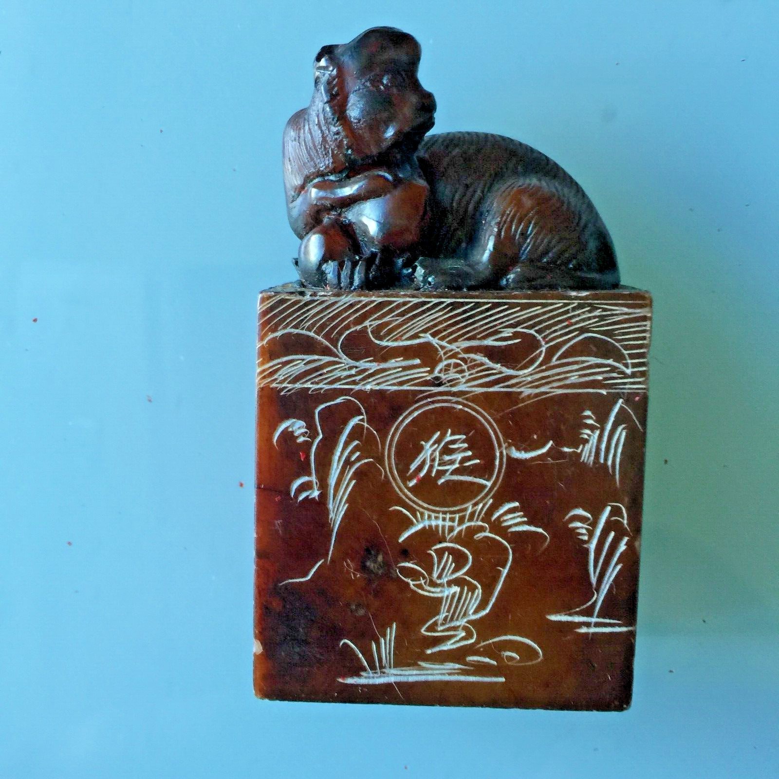 Hand-Carved Chinese Shoushan Soapstone Seal – Chop Stamp Art