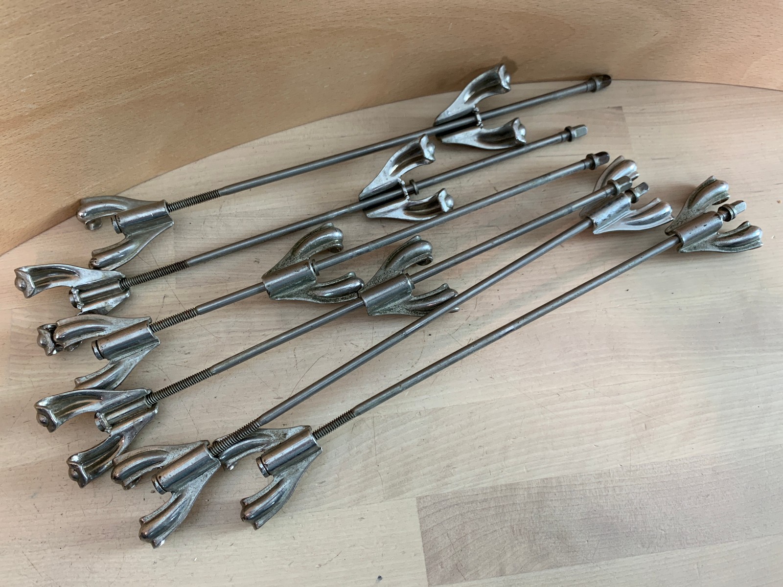 Wm F Ludwig WFL Lot of 6x Marching Snare Drum Single TENSION ROD HOOP CLAW Parts