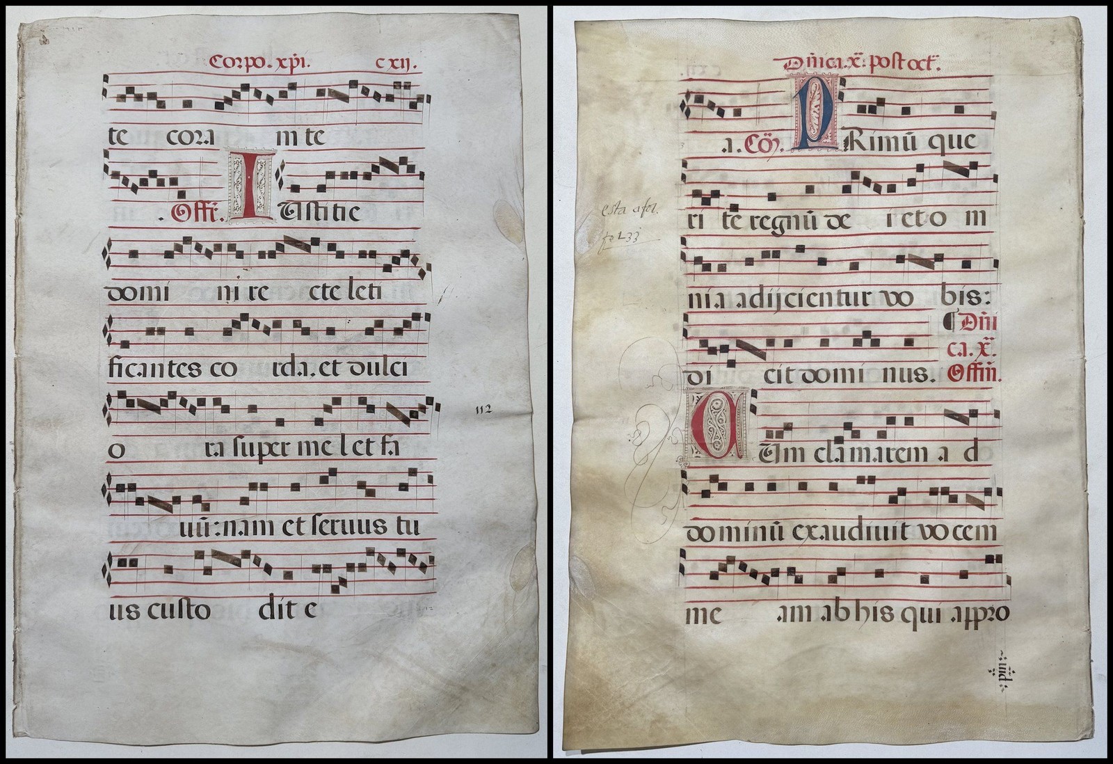 Antiphonary Manuscript Vellum 15th Century CXII