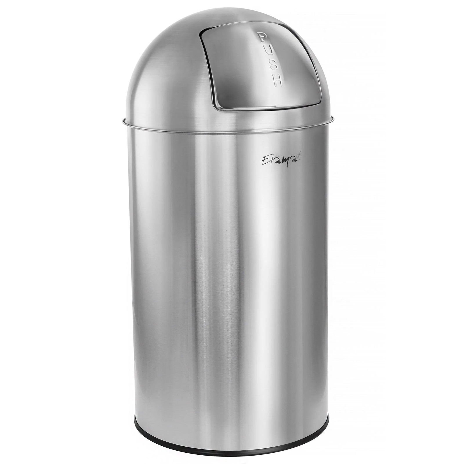 Elama 50 Liter Large 13 Gallon Push Lid Stainless Steel Cylindrical Home and Kit