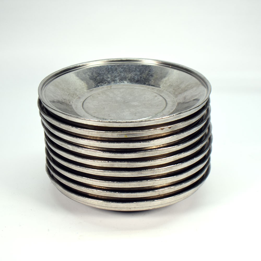 (Lot of 9) Carter-Hoffmann WB-9 Stainless Steel 9" Heating System Warmer Plates