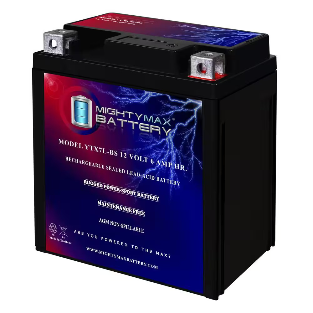 YTX7L-BS 12V 6Ah Replacement Battery for Yuasa YTX7L-BS