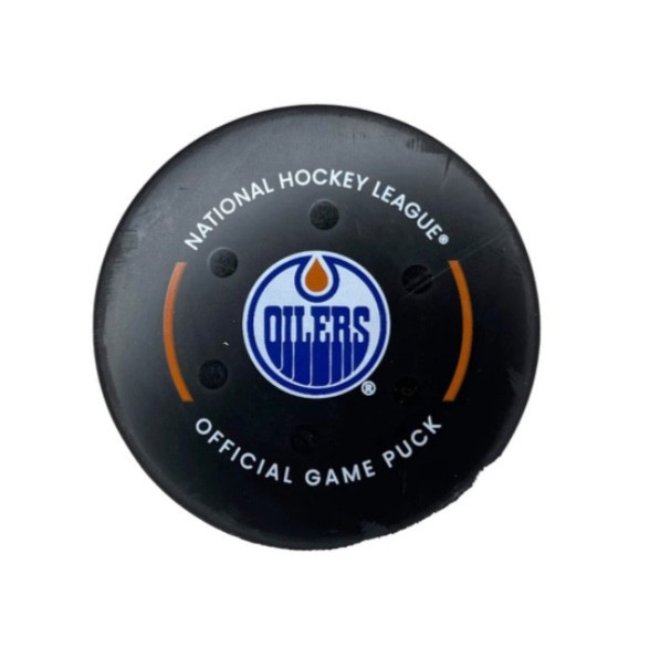 Edmonton Oilers Game Used Tracking Puck - Mar. 29/2025 vs Calgary Flames