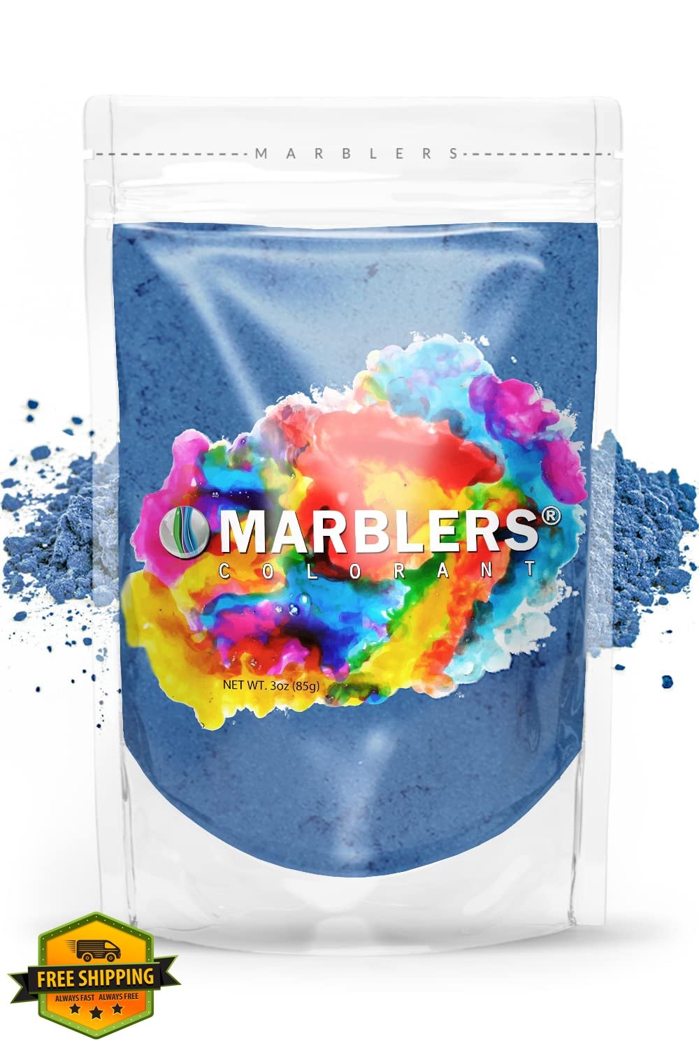 MARBLERS Blue Mica Powder 3oz, Epoxy Resin Pigment
