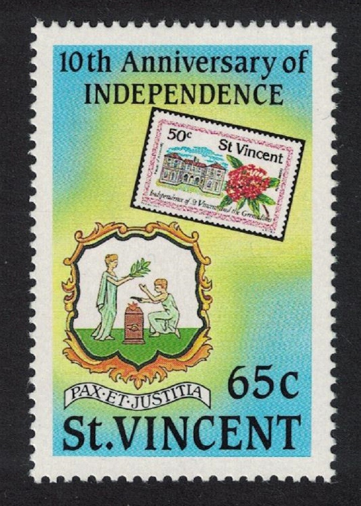 St. Vincent Tenth Anniversary of Independence 1989 MNH SG#1489