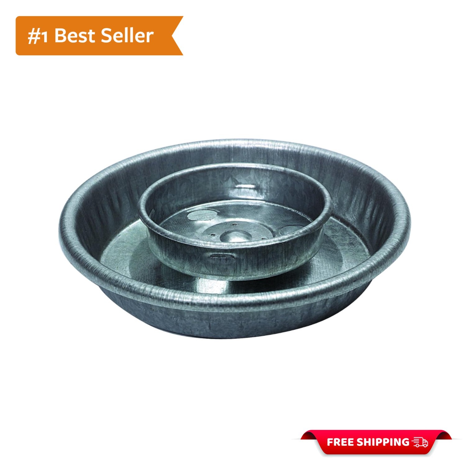 Corrosion-Resistant Baby Chick Watering Base - Metal, 1 Quart Jar Compatible