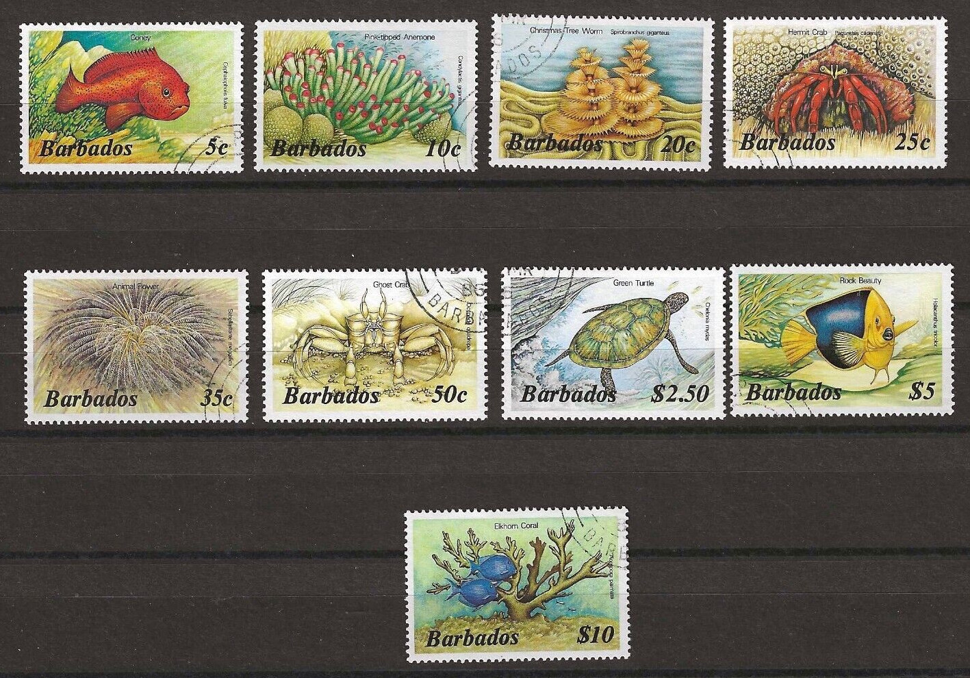BARBADOS 1986/87 SG 796a/809a USED 