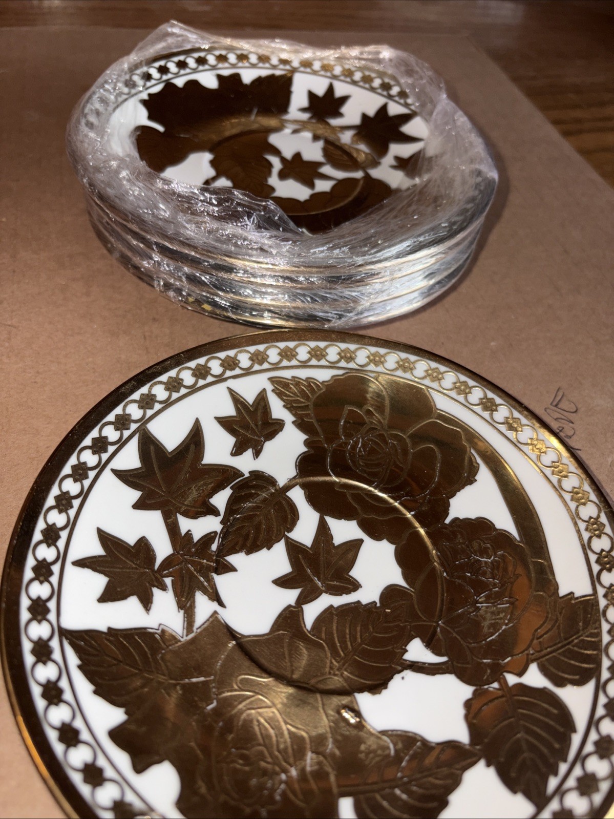 5 Chokin Gold & Porcelain 5 inch Plates