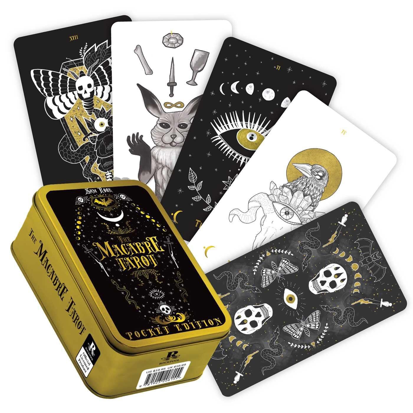 Macabre Tarot Pocket Tin Deck By Rockpool Publishing With Guidebook