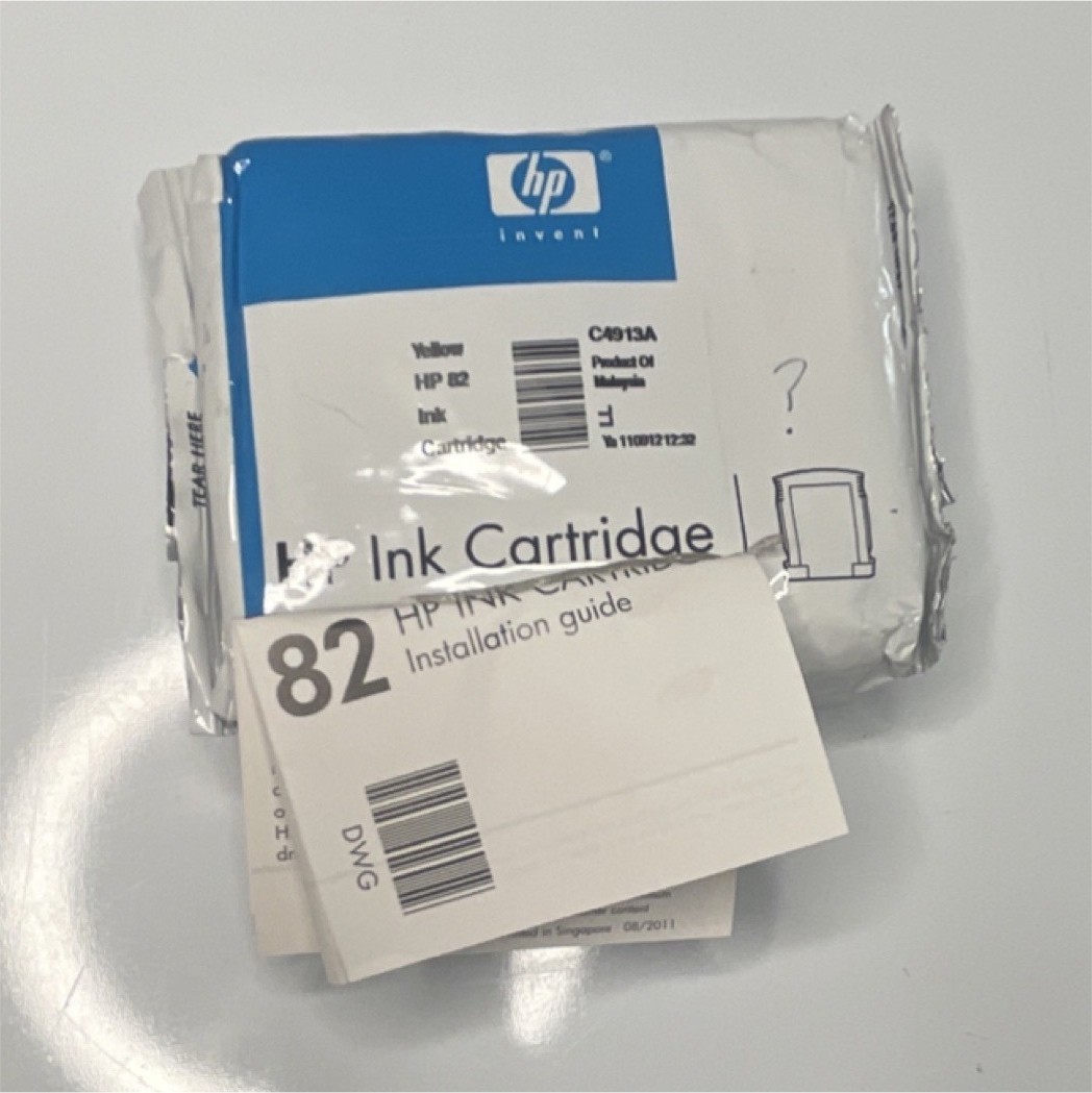 HP 82 Yellow Genuine Original Inkjet Ink Cartridge C4913A For HP Printer