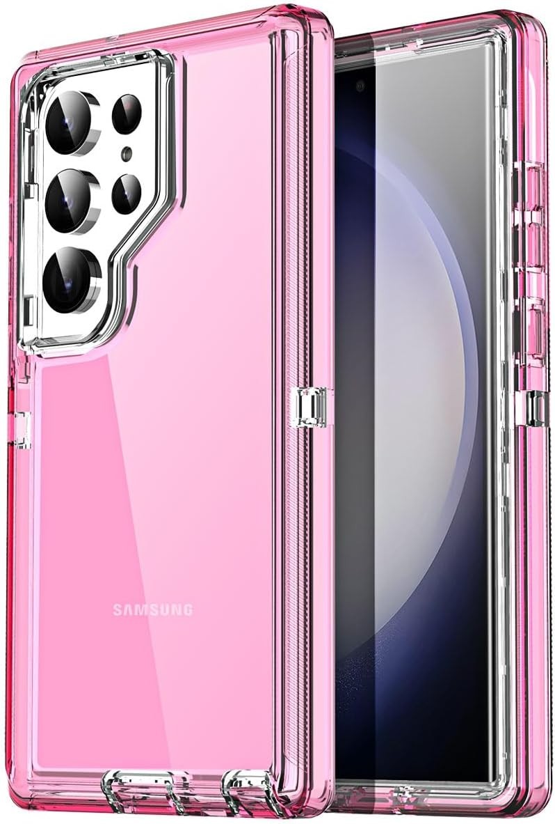 Samsung Galaxy S23 Ultra Case Clear 3 in 1 Heavy Duty Drop Protection Rugged Cov