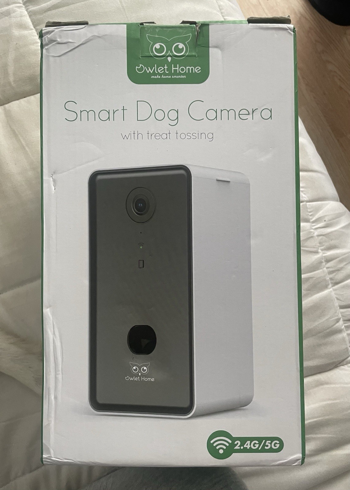 Owlet Home 1080p HD Pet Camera Treat Dispenser Night Vision 2-Way Audio Wireless