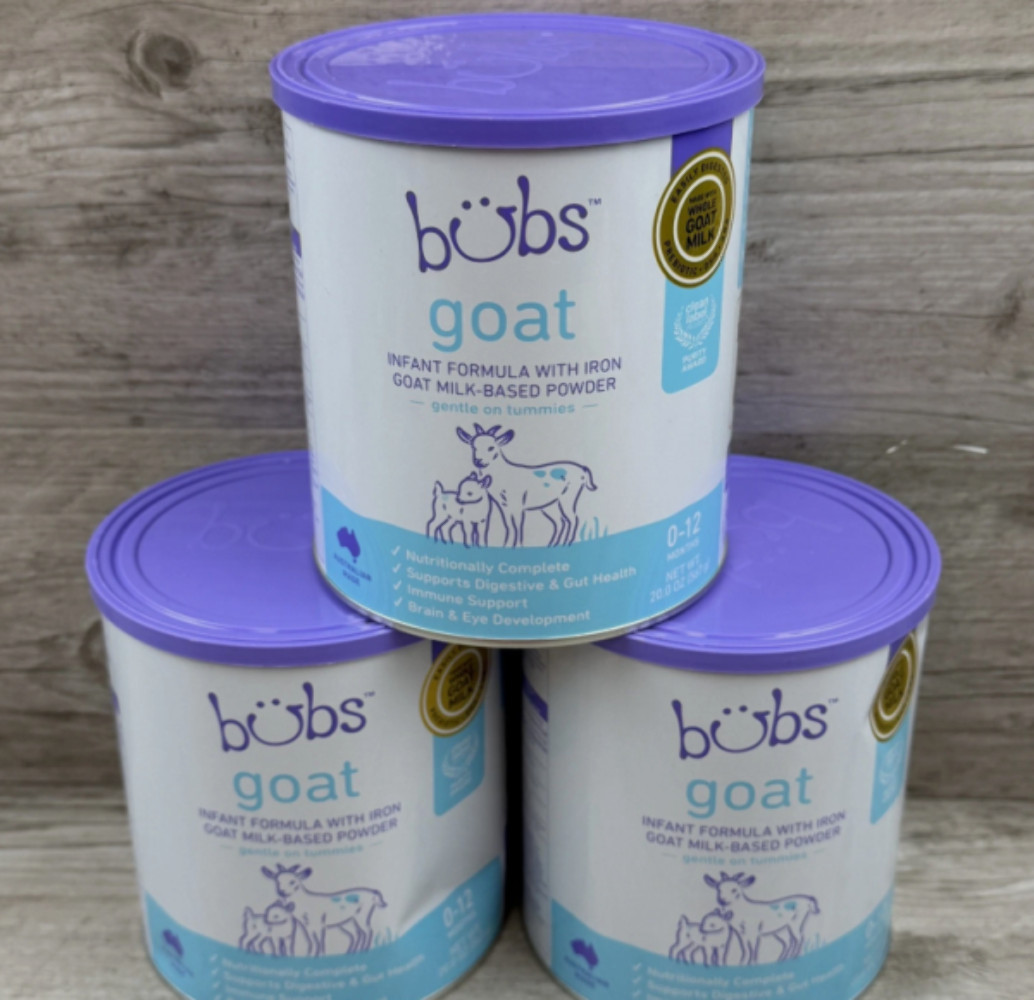 3x Bubs Whole Goat Milk Formula with Iron, Goat Milk-Based Powder, 20 oz 5/2027