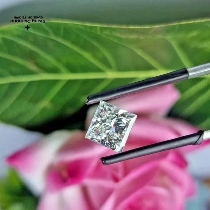 AAA+ 5.5 Ct Princess Cut Loose Diamond D Color VVS1 Clarity H018