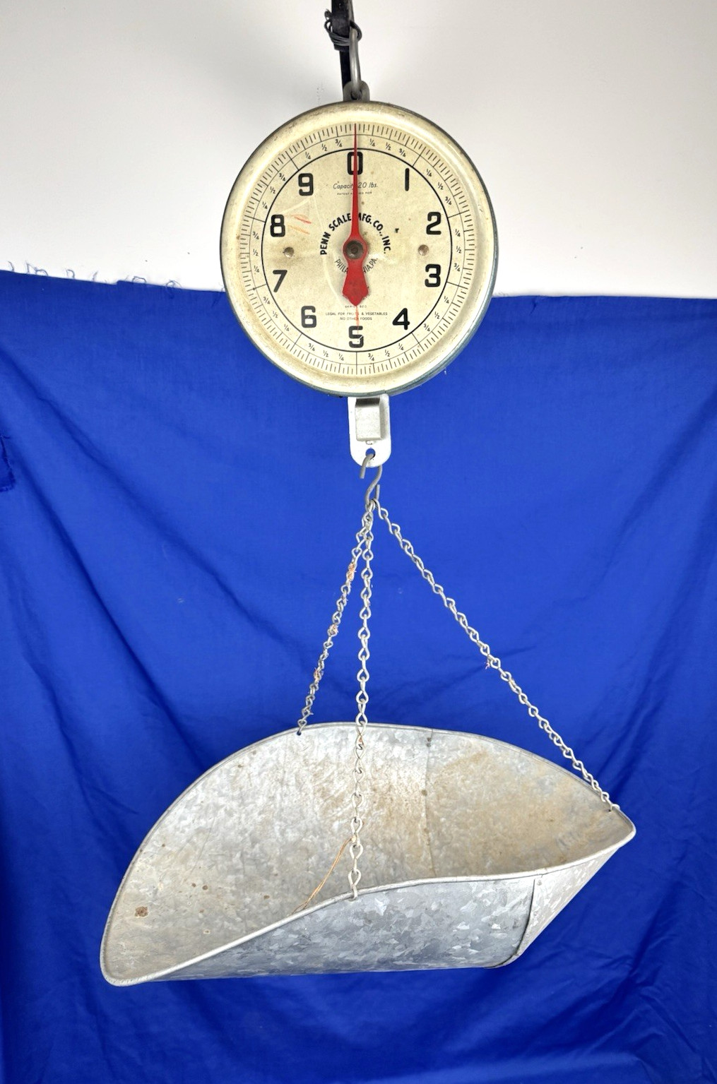 Vintage PENN Hanging Scale Fruits & Vegetables, Farmer's Market? Capacity 20 lbs