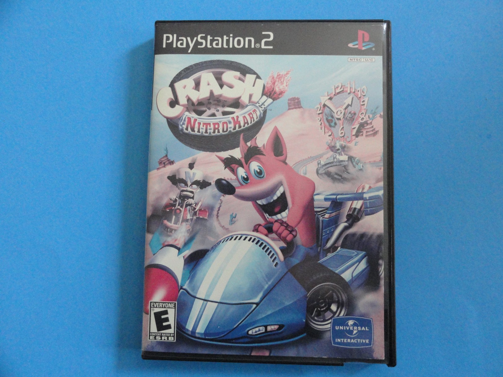 PS2 CRASH NITRO KART - ORIGINAL COVER ART IN BLOCKBUSTER GAME CASE **NO GAME