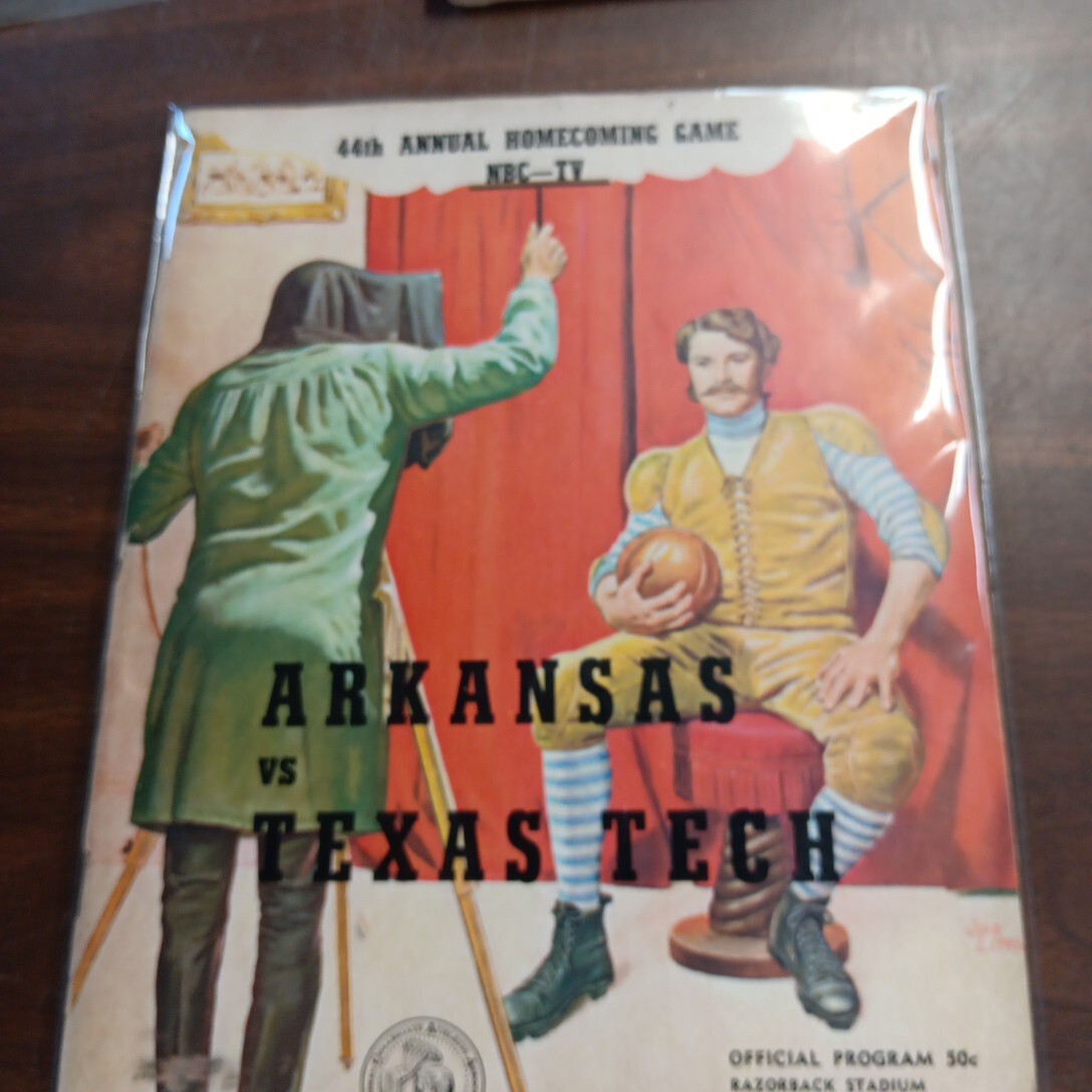 1965 Arkansas Razorbacks vs Texas Tech 44th Homecoming Football Nov. 20 Program 