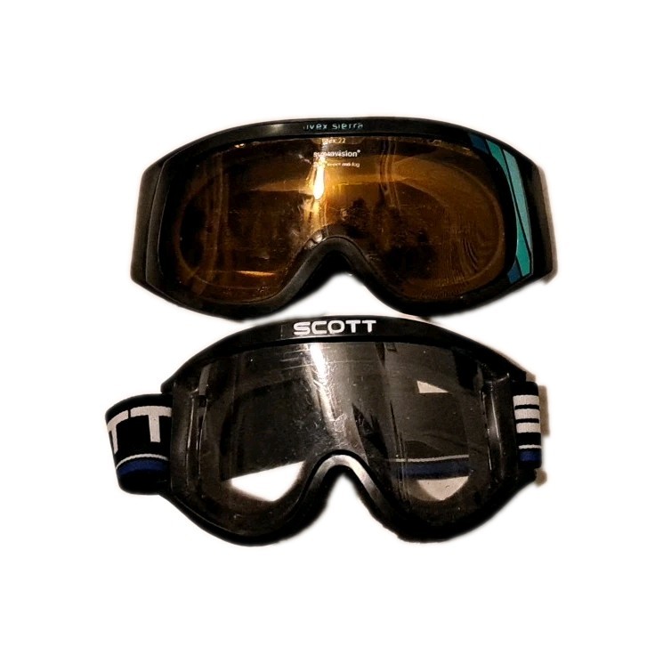  2 Pair ~ Snowmobile ~ Riding ~ Skiing Goggles ~ SCOTT ~ UVEX SIERRA ~ 