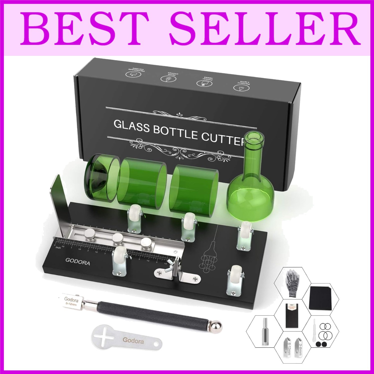 Glass Bottle Cutter Set - Upgraded DIY Tool