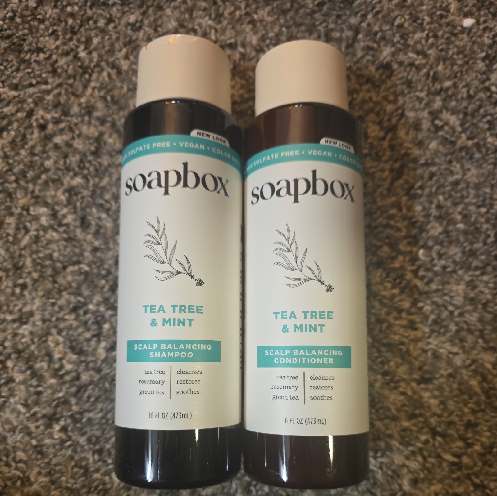 Soapbox Tea Tree and Mint Scalp Balancing Shampoo and Conditioner- 16 fl oz