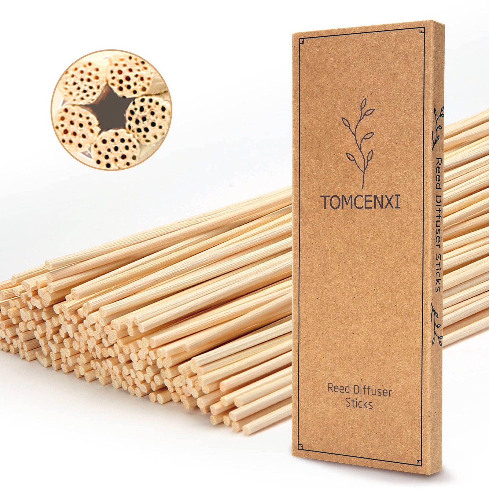 TOMCENXI 120PCS Reed Diffuser 10 Inch (Pack of 120), (10 Inch) Natural Color 