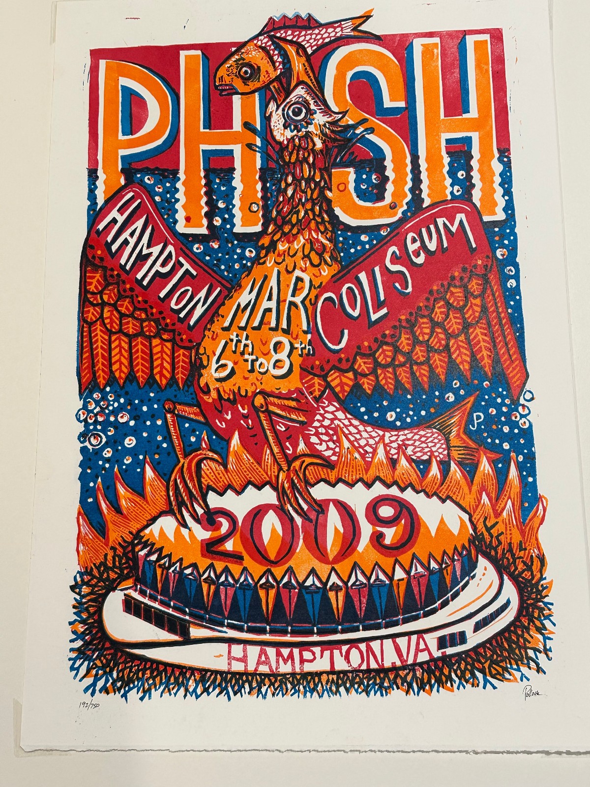 Phish Hampton 3/6-3/8 2009 Jim Pollock Poster – #192/750 – MINT Stored Flat