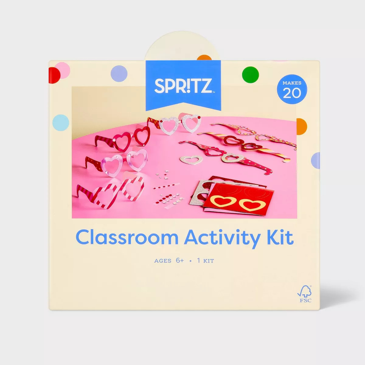 20Ct Valentine'S Day Heart Glasses Classroom Activity Kit - Spritz™