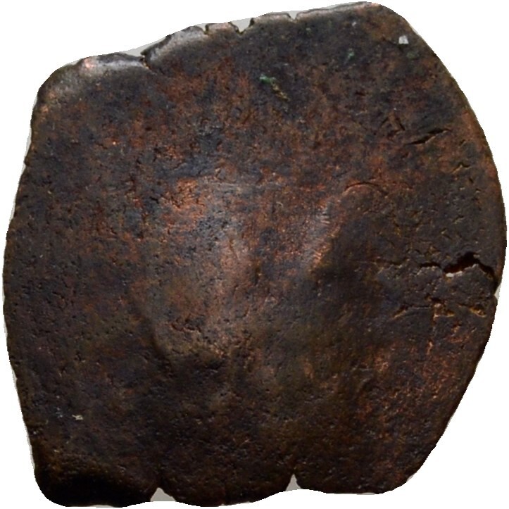 Byzantium Thessalonica Trachy Bronze 16mm / 1.4g Genuine Coin #QWA104